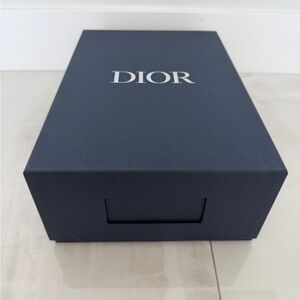 Dior Large Navy Blue And Silver Gift Box Shoebox with Window